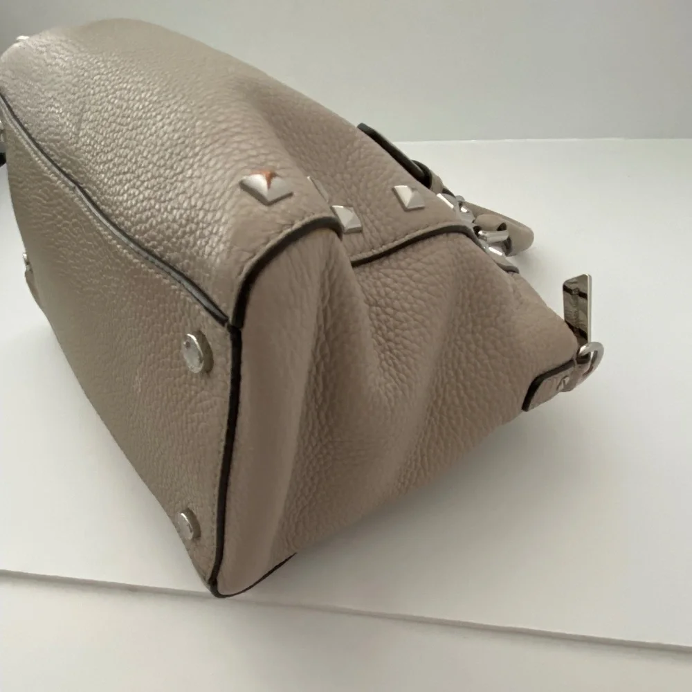 Michael Kors Pebble Leather Studded Satchel Crossbody